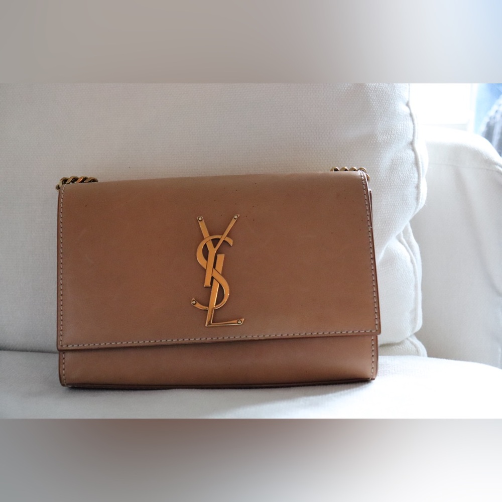 Yves Saint Laurent small Kate Chain Bag in Vintage Leather “brown gold”